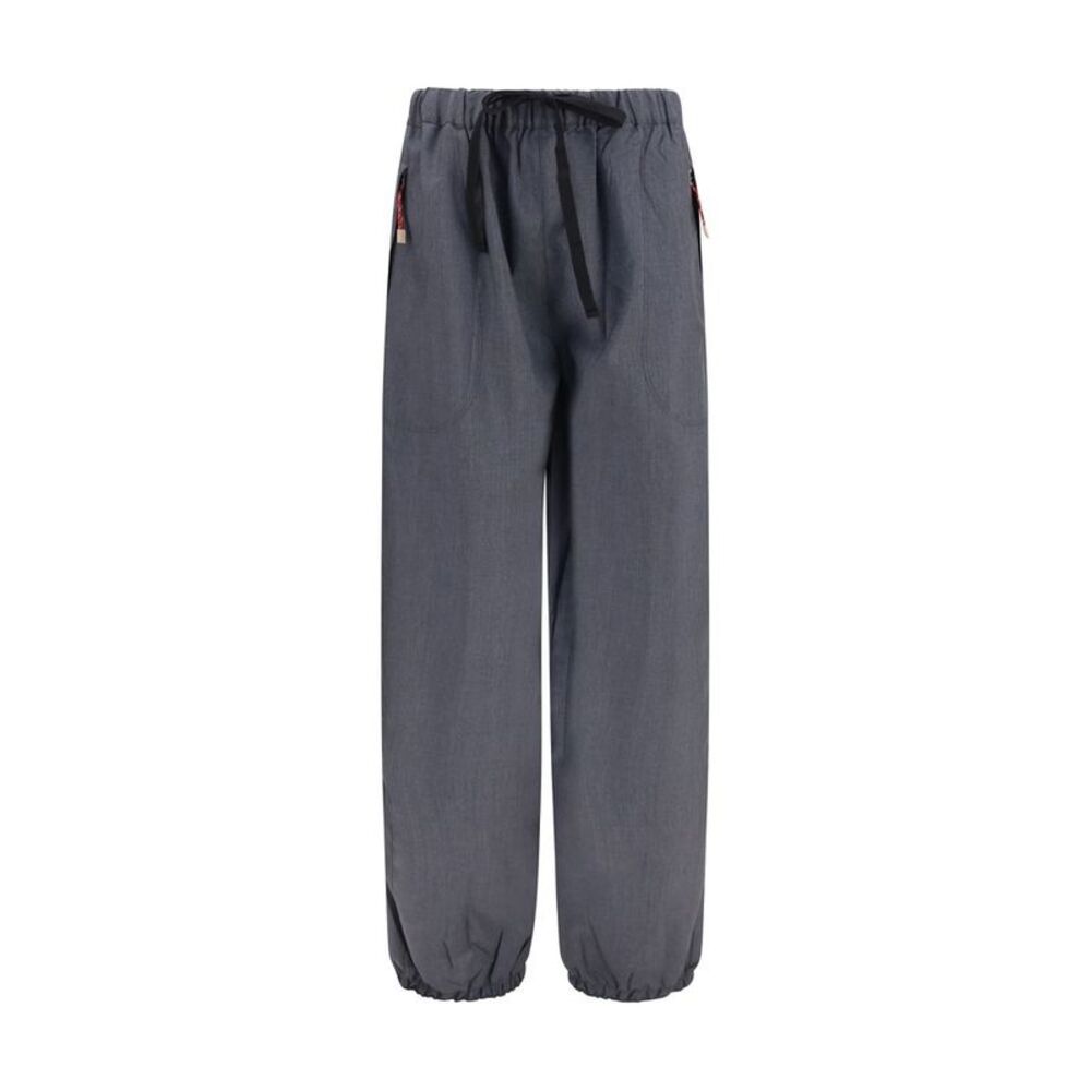 Prada Gray Wool Oves Aries Casual Women's Pants